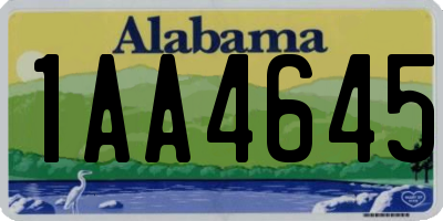 AL license plate 1AA4645