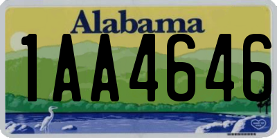 AL license plate 1AA4646