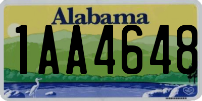 AL license plate 1AA4648