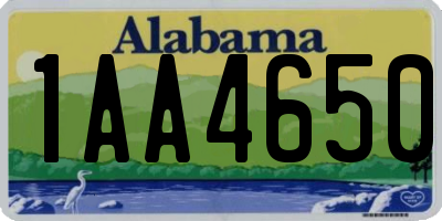 AL license plate 1AA4650