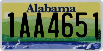 AL license plate 1AA4651