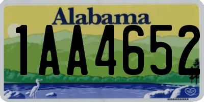 AL license plate 1AA4652