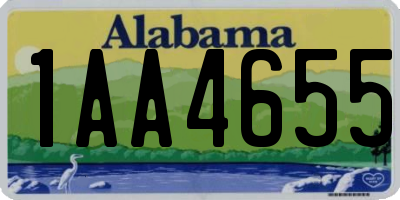 AL license plate 1AA4655