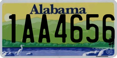 AL license plate 1AA4656