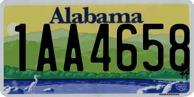 AL license plate 1AA4658