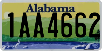 AL license plate 1AA4662