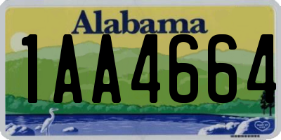 AL license plate 1AA4664