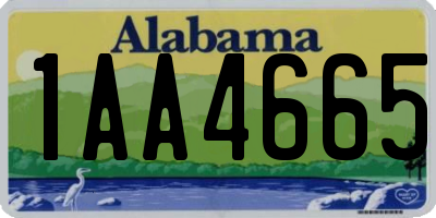 AL license plate 1AA4665