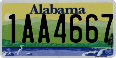 AL license plate 1AA4667
