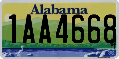 AL license plate 1AA4668