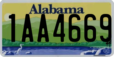 AL license plate 1AA4669