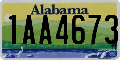 AL license plate 1AA4673