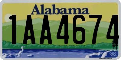 AL license plate 1AA4674