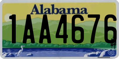 AL license plate 1AA4676