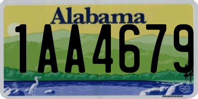 AL license plate 1AA4679