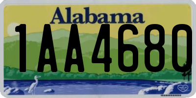 AL license plate 1AA4680