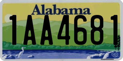 AL license plate 1AA4681