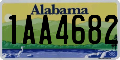 AL license plate 1AA4682