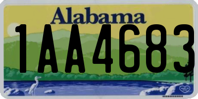 AL license plate 1AA4683