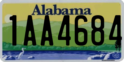 AL license plate 1AA4684