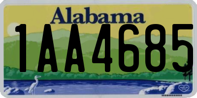 AL license plate 1AA4685