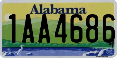 AL license plate 1AA4686