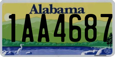 AL license plate 1AA4687