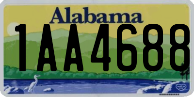 AL license plate 1AA4688