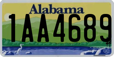 AL license plate 1AA4689