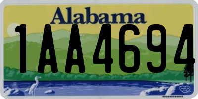 AL license plate 1AA4694