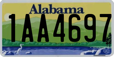 AL license plate 1AA4697