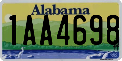 AL license plate 1AA4698