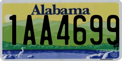 AL license plate 1AA4699