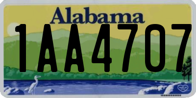 AL license plate 1AA4707