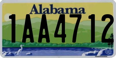 AL license plate 1AA4712