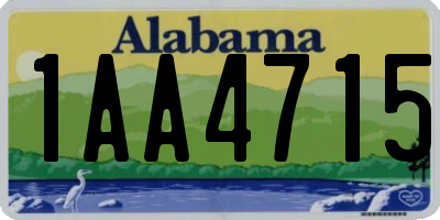 AL license plate 1AA4715