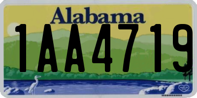 AL license plate 1AA4719