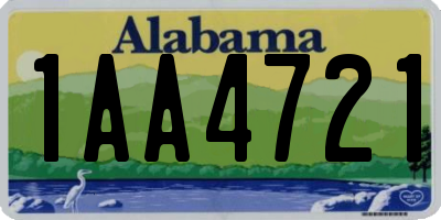 AL license plate 1AA4721