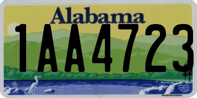 AL license plate 1AA4723