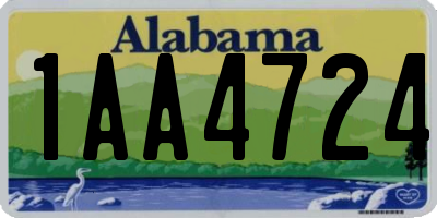 AL license plate 1AA4724