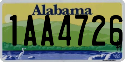 AL license plate 1AA4726