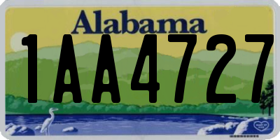 AL license plate 1AA4727