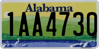 AL license plate 1AA4730