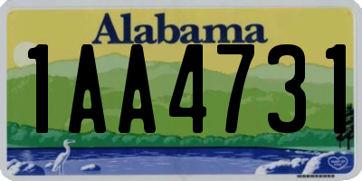 AL license plate 1AA4731