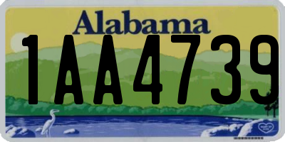 AL license plate 1AA4739