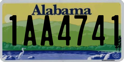 AL license plate 1AA4741