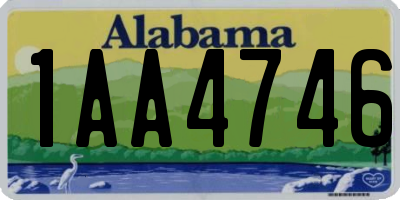 AL license plate 1AA4746