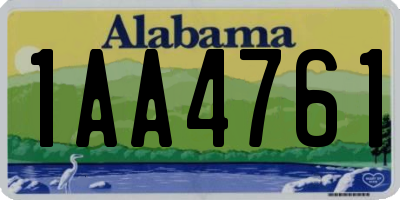 AL license plate 1AA4761