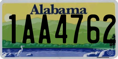 AL license plate 1AA4762