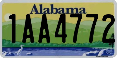 AL license plate 1AA4772